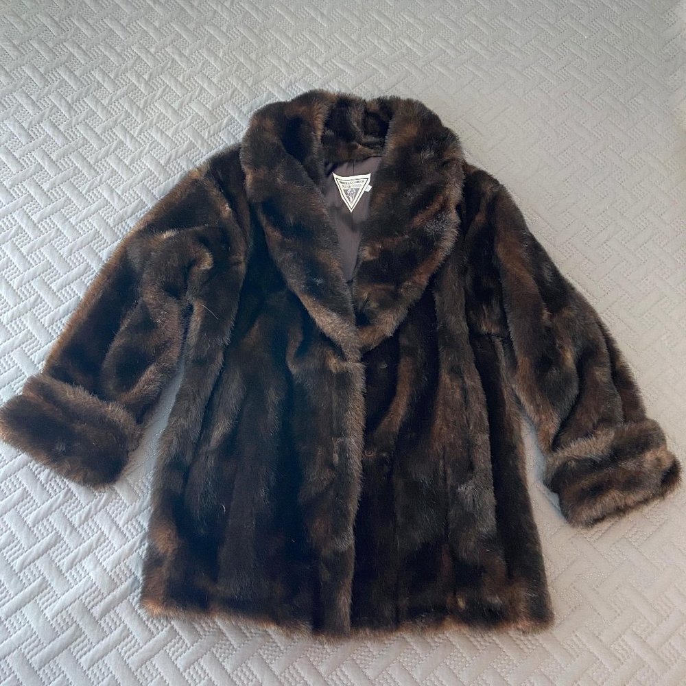 Marvin Richards Woman's Faux Mink Coat Size Small